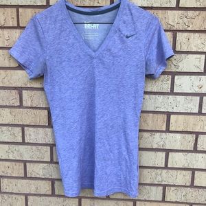 Purple Nike DRI-FIT V-Neck T-shirt